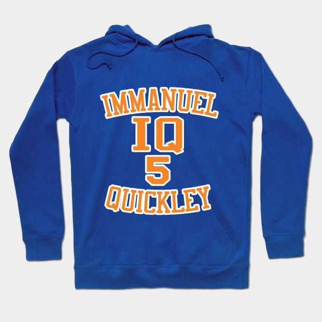 Immanuel Quickley New York Knicks Hoodie by IronLung Designs